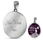 Te Amo Cada Dia Mas Circle Necklace Stainless Steel or 18k Gold 18-22"-Express Your Love Gifts