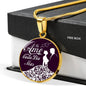 Te Amo Cada Dia Mas Circle Necklace Stainless Steel or 18k Gold 18-22"-Express Your Love Gifts