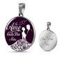 Te Amo Cada Dia Mas Circle Necklace Stainless Steel or 18k Gold 18-22"-Express Your Love Gifts