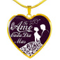 Te Amo Cada Dia Mas Necklace Stainless Steel or 18k Gold Heart Pendant 18-22"-Express Your Love Gifts