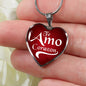 Te Amo Corazón I Love You Dear Spanish Stainless Steel or 18k Gold Heart Pendant Necklace 18-22"-Express Your Love Gifts