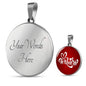 Te Quiero Spanish Love Message Circle Necklace Stainless Steel or 18k Gold 18-22" - Express Your Love Gifts