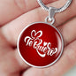 Te Quiero Spanish Love Message Circle Necklace Stainless Steel or 18k Gold 18-22" - Express Your Love Gifts