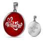 Te Quiero Spanish Love Message Circle Necklace Stainless Steel or 18k Gold 18-22" - Express Your Love Gifts