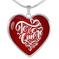 Te Quiero Spanish Love Message Necklace Stainless Steel or 18k Gold Heart Pendant 18-22" - Express Your Love Gifts