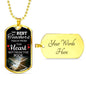 Teach From Heart The Teacher Appreciation Gift Luxury Necklace Stainless Steel or 18k Gold Dog Tag 24" Chain-Express Your Love Gifts