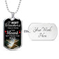 Teach From Heart The Teacher Appreciation Gift Luxury Necklace Stainless Steel or 18k Gold Dog Tag 24" Chain-Express Your Love Gifts