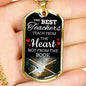Teach From Heart The Teacher Appreciation Gift Luxury Necklace Stainless Steel or 18k Gold Dog Tag 24" Chain-Express Your Love Gifts