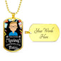 Teacher Appreciation Gift Necklace Stainless Steel or 18k Gold Dog Tag 24" Chain-Express Your Love Gifts