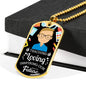 Teacher Appreciation Gift Necklace Stainless Steel or 18k Gold Dog Tag 24" Chain-Express Your Love Gifts
