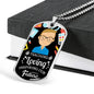 Teacher Appreciation Gift Necklace Stainless Steel or 18k Gold Dog Tag 24" Chain-Express Your Love Gifts