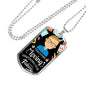 Teacher Appreciation Gift Necklace Stainless Steel or 18k Gold Dog Tag 24" Chain-Express Your Love Gifts