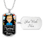 Teacher Appreciation Gift Necklace Stainless Steel or 18k Gold Dog Tag 24" Chain-Express Your Love Gifts