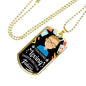 Teacher Appreciation Gift Necklace Stainless Steel or 18k Gold Dog Tag 24" Chain-Express Your Love Gifts