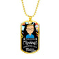 Teacher Appreciation Gift Necklace Stainless Steel or 18k Gold Dog Tag 24" Chain-Express Your Love Gifts