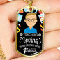 Teacher Appreciation Gift Necklace Stainless Steel or 18k Gold Dog Tag 24" Chain-Express Your Love Gifts