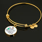 Teacher Appreciation Gift Teachers Change The World Stainless Steel or 18k Gold Circle Bangle Bracelet - Express Your Love Gifts