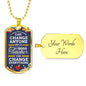 Teacher Appreciation Necklace Stainless Steel or 18k Gold Dog Tag 24" Chain-Express Your Love Gifts