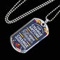 Teacher Appreciation Necklace Stainless Steel or 18k Gold Dog Tag 24" Chain-Express Your Love Gifts