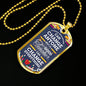 Teacher Appreciation Necklace Stainless Steel or 18k Gold Dog Tag 24" Chain-Express Your Love Gifts