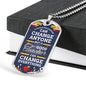 Teacher Appreciation Necklace Stainless Steel or 18k Gold Dog Tag 24" Chain-Express Your Love Gifts