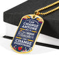 Teacher Appreciation Necklace Stainless Steel or 18k Gold Dog Tag 24" Chain-Express Your Love Gifts