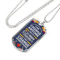 Teacher Appreciation Necklace Stainless Steel or 18k Gold Dog Tag 24" Chain-Express Your Love Gifts