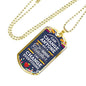 Teacher Appreciation Necklace Stainless Steel or 18k Gold Dog Tag 24" Chain-Express Your Love Gifts