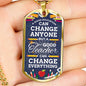 Teacher Appreciation Necklace Stainless Steel or 18k Gold Dog Tag 24" Chain-Express Your Love Gifts