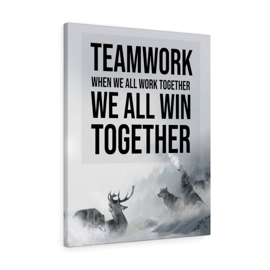 Teamwork of Wolves House Verse Home DecorInspiring Wall Art Housewarming Gift - Express Your Love Gifts