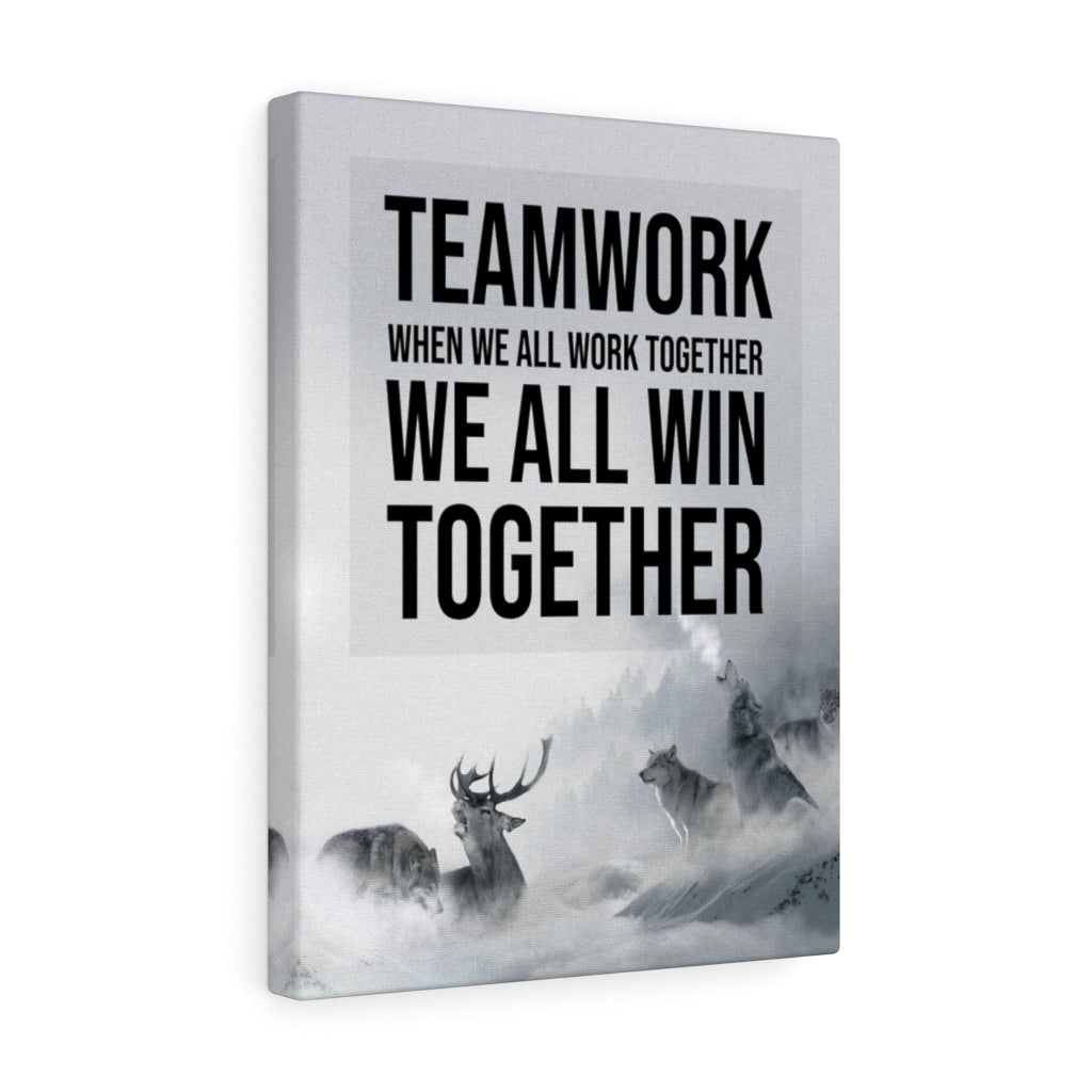 Teamwork of Wolves House Verse Home DecorInspiring Wall Art Housewarming Gift - Express Your Love Gifts