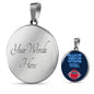 Tennessee Circle Pendant Football Fan Necklace Stainless Steel or 18k Gold 18-22" - Express Your Love Gifts