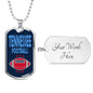 Tennessee Fan Necklace Dog Tag Stainless Steel or 18k Gold 24" Chain - Express Your Love Gifts