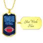 Tennessee Fan Necklace Dog Tag Stainless Steel or 18k Gold 24" Chain - Express Your Love Gifts