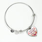 Thank You For Being My Heart'S First Home Heart Bangle Stainless Steel or 18k Gold 18-22" - Express Your Love Gifts