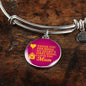 Thank You For Being My Heart'S Home Stainless Steel or 18k Gold Circle Bracelet Bangle - Express Your Love Gifts