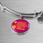 Thank You For Being My Heart'S Home Stainless Steel or 18k Gold Circle Bracelet Bangle - Express Your Love Gifts