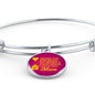 Thank You For Being My Heart'S Home Stainless Steel or 18k Gold Circle Bracelet Bangle - Express Your Love Gifts