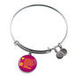 Thank You For Being My Heart'S Home Stainless Steel or 18k Gold Circle Bracelet Bangle - Express Your Love Gifts