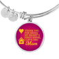 Thank You For Being My Heart'S Home Stainless Steel or 18k Gold Circle Bracelet Bangle - Express Your Love Gifts