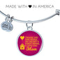 Thank You For Being My Heart'S Home Stainless Steel or 18k Gold Circle Bracelet Bangle - Express Your Love Gifts