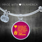 Thank You For Being My Heart'S Home Stainless Steel or 18k Gold Circle Bracelet Bangle - Express Your Love Gifts
