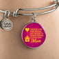 Thank You For Being My Heart'S Home Stainless Steel or 18k Gold Circle Bracelet Bangle - Express Your Love Gifts