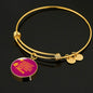 Thank You For Being My Heart'S Home Stainless Steel or 18k Gold Circle Bracelet Bangle - Express Your Love Gifts