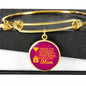 Thank You For Being My Heart'S Home Stainless Steel or 18k Gold Circle Bracelet Bangle - Express Your Love Gifts