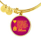 Thank You For Being My Heart'S Home Stainless Steel or 18k Gold Circle Bracelet Bangle - Express Your Love Gifts