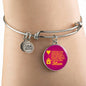 Thank You For Being My Heart'S Home Stainless Steel or 18k Gold Circle Bracelet Bangle - Express Your Love Gifts