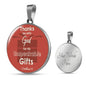 Thanks Be Unto God Bible Verse Circle Necklace Stainless Steel or 18k Gold 18-22" - Express Your Love Gifts