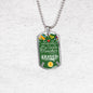 The Influence Of A Great Teacher Cannot Be Erased Teacher Appreciation Gift Necklace Stainless Steel or 18k Gold Dog Tag 24" Chain-Express Your Love Gifts