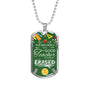 The Influence Of A Great Teacher Cannot Be Erased Teacher Appreciation Gift Necklace Stainless Steel or 18k Gold Dog Tag 24" Chain-Express Your Love Gifts